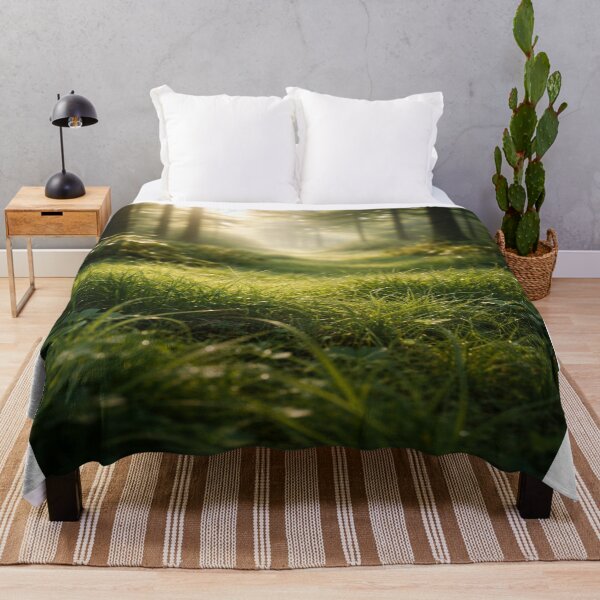Item preview, Serene Forest Meadow with Sun Rays – Nature Photography designed and sold by DesignerThreads.