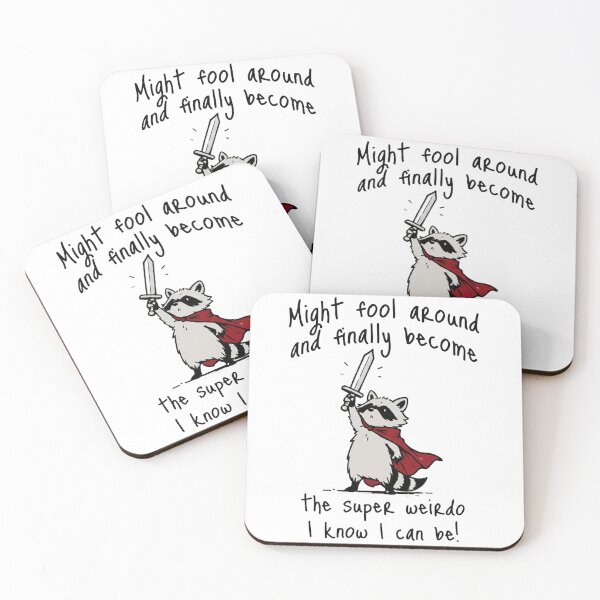 Item preview, Super Weirdo Raccoon - Funny Relatable Hero Trash Panda designed and sold by JossDesign15.