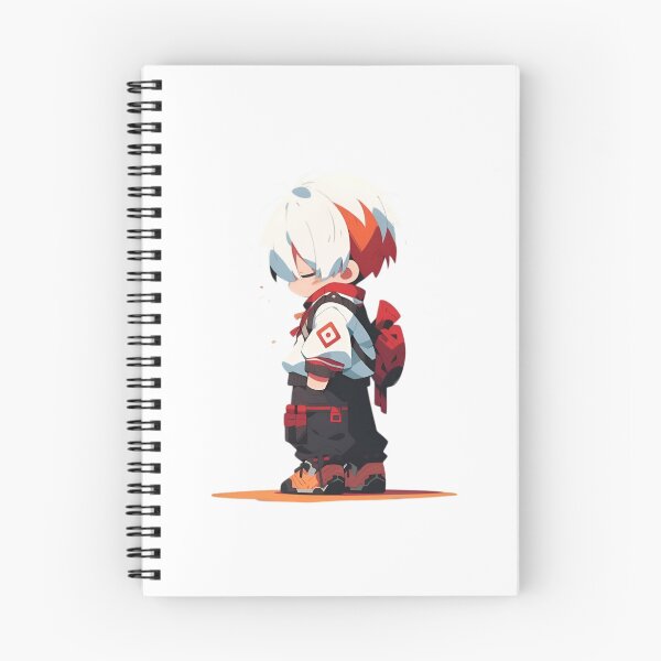 Item preview, Cute Fire and Ice Anime Boy Chibi – Dual Element Anime Style Character designed and sold by Dyan4.