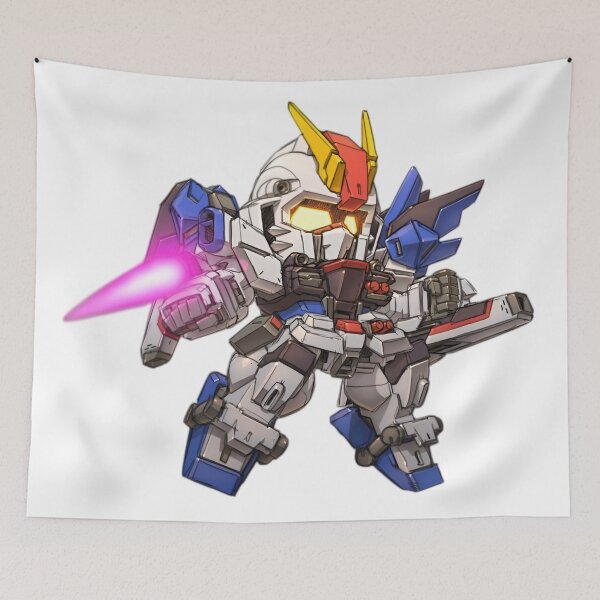 Item preview, Cute Chibi Red White Blue Mecha Warrior – Super Deformed Anime Robot Battle Suit designed and sold by Dyan4.
