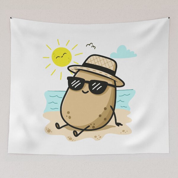 Item preview, Potato On The Beach Summer Vibes designed and sold by Doodle Moon Studios.