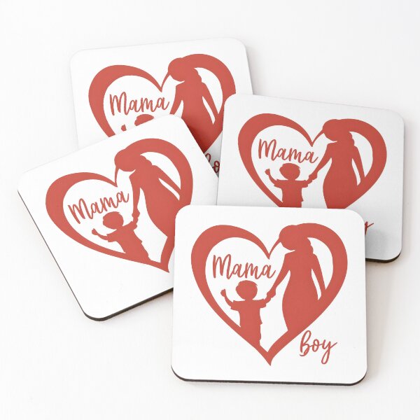 Item preview, Boy Mom Love Design – Mama and Son Heart Bond designed and sold by CyfroweMysli.