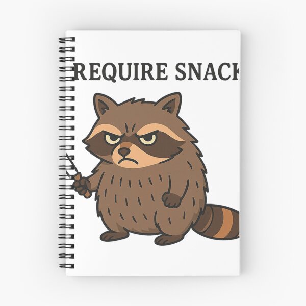 Item preview, I Require Snacks - Grumpy Angry Raccoon with Knife designed and sold by JossDesign15.