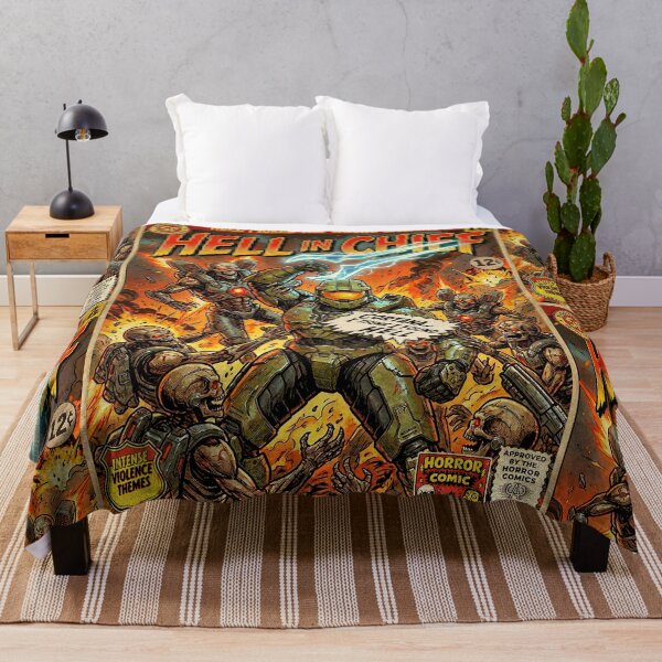 Item preview, Hell in Chief Horror Gaming Vintage Comic Cover Art designed and sold by Back2Collage.