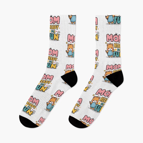 Aperçu de l'œuvre Fun Mom Life Design – Maman prête à s'amuser Humour familial mignon créée et vendue par CyfroweMysli.