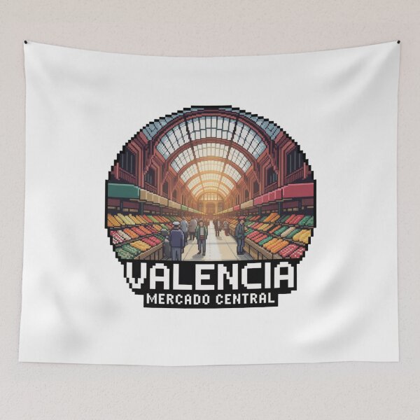 Item preview, Valencia Central Market: Pixel Art Interior Scene designed and sold by CircinusStore.
