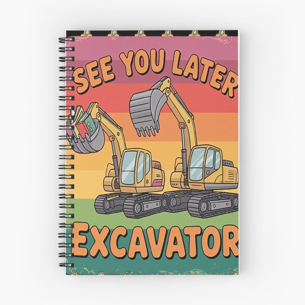 Item preview, Excavator With Books And Playful Slogan designed and sold by SignaturalGen.