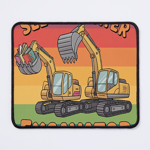 Item preview, Excavator With Books And Playful Slogan designed and sold by SignaturalGen.