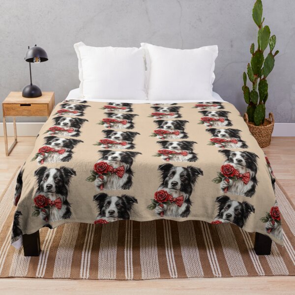 Item preview, Sweet Border Collie with Red Rose designed and sold by Erika Kaisersot.