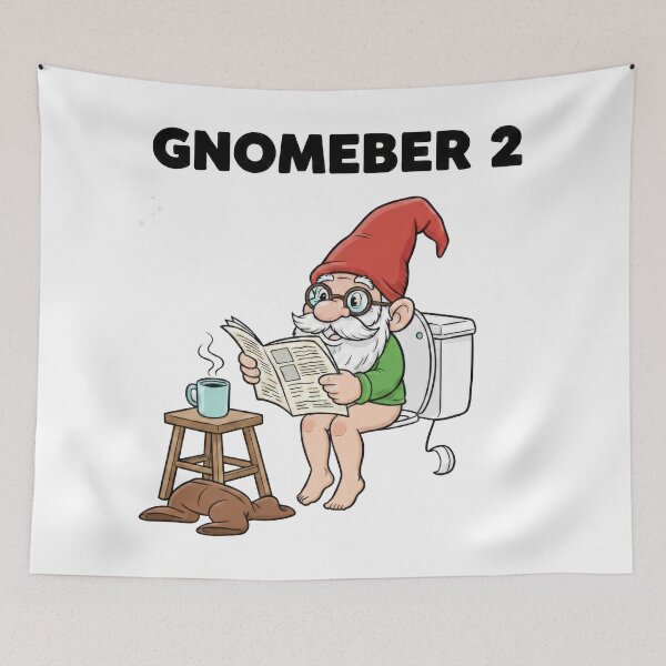 Item preview, Gnomeber 2 Funny Bathroom Gnome Reading Newspaper designed and sold by Moriarty's Digital Visions.