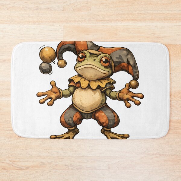 Item preview, Vintage Jester Frog Illustration – Retro Circus Amphibian Character Design designed and sold by Karolina’s Cozy Creations.