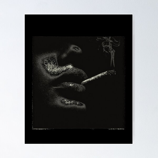 cigarette with black paper Low Key Lips Smoking Cigarette Noir