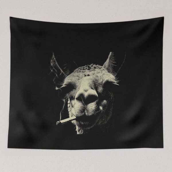 Item preview, Cool Llama Smoking Cigarette Low Key designed and sold by k3rstman1.