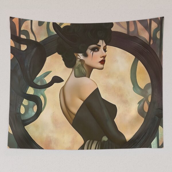 Item preview, Elegant Gothic Woman Dark Art Nouveau Portrait designed and sold by Shoot-The-Moon.