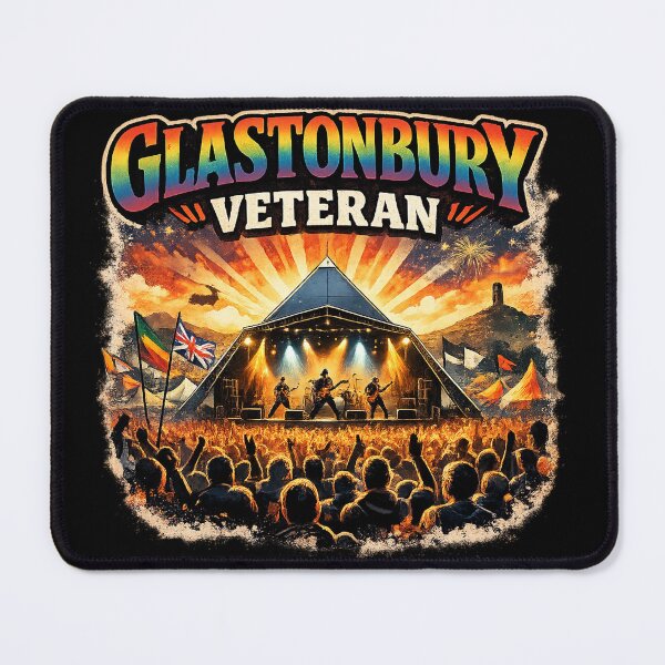 Item preview, Glastonbury Veteran – UK Music Festival Crowd Retro Design designed and sold by GarnerSupplyCo.