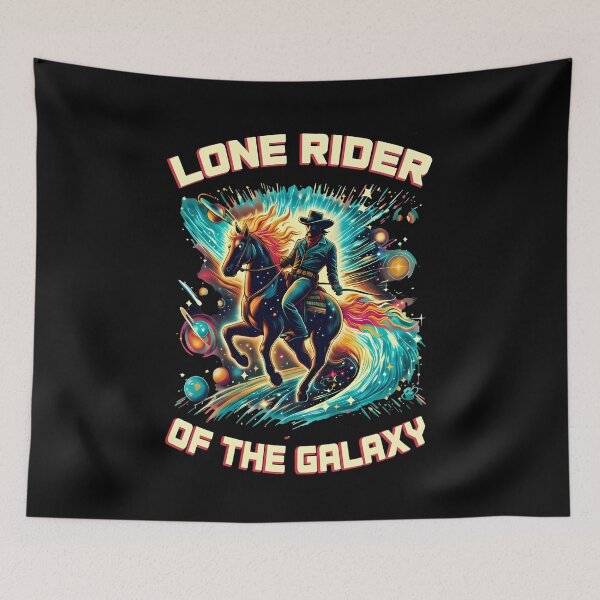 Item preview, Lone Rider of the Galaxy – Cosmic Cowboy Space Western Design designed and sold by Art-Arcade6.