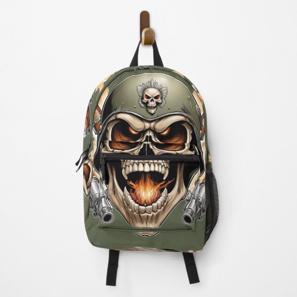 Item preview, Fire-Breathing Soldier Skull with Crossed Cannons designed and sold by Dreamy Armine Art.