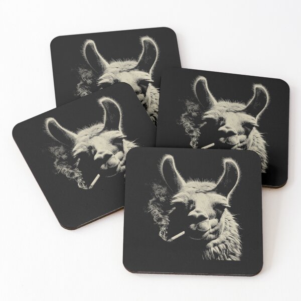 Item preview, Cool Llama Smoking Cigarette Low Key Portrait designed and sold by k3rstman1.