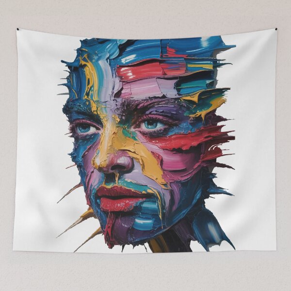 Item preview, Colorful Abstract Paint Face Portrait designed and sold by NArtdesigns.