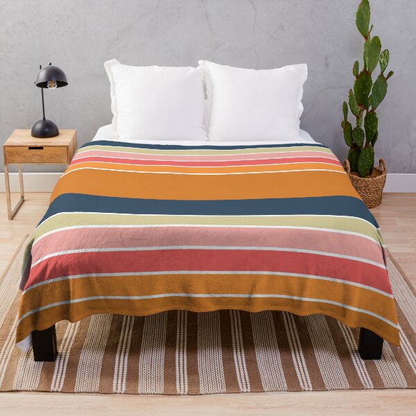 Item preview, Aesthetic Retro Stripes | Orange and Blue designed and sold by ApricityPhrases.