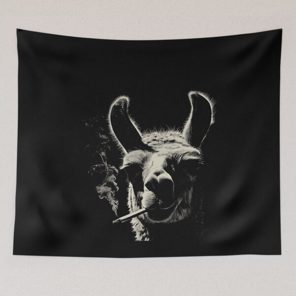 Item preview, Cool Llama Smoking Cigarette Low Key designed and sold by k3rstman1.