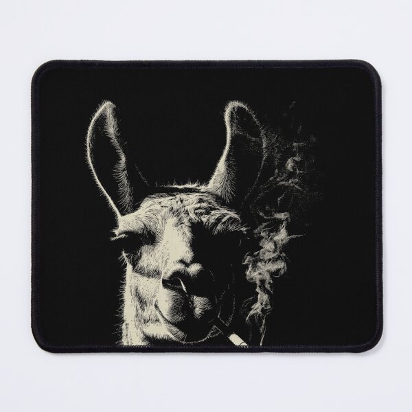 Item preview, Edgy Llama Smoking Cigarette Portrait designed and sold by k3rstman1.