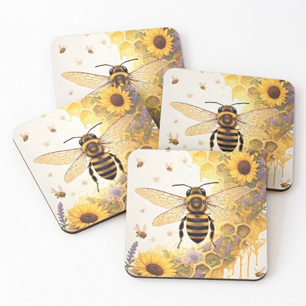 Item preview, Cute Floral Honeycomb Bee Design for Bee Lovers designed and sold by owi-art.