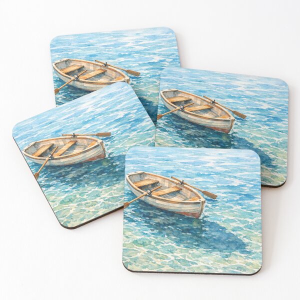Item preview, A tranquil boat scene on the beach designed and sold by Sigtrix.