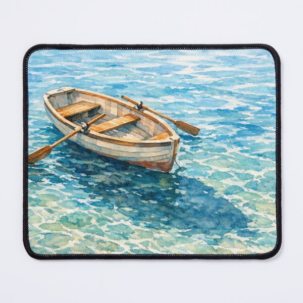 Item preview, A tranquil boat scene on the beach designed and sold by Sigtrix.