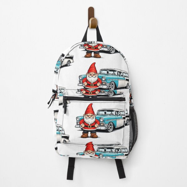 Item preview, Grumpy Garden Gnome with Classic Hot Rod Wagon Cartoon Illustration designed and sold by Moriarty's Digital Visions.