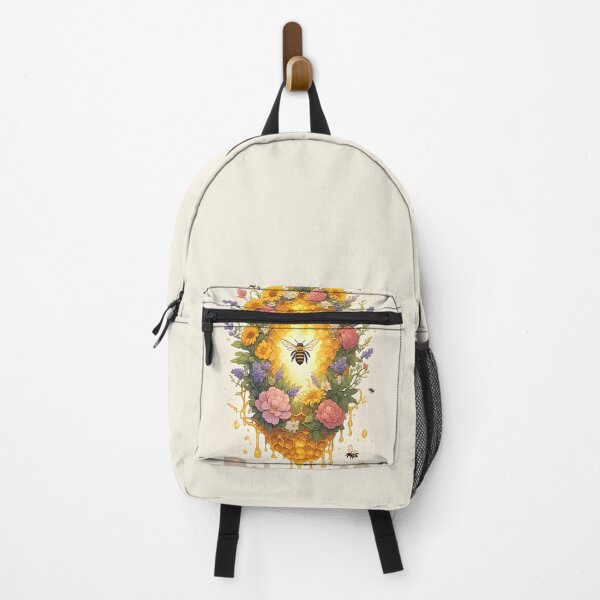 Item preview, Wildflower Honeycomb Bee Art for Nature Lovers designed and sold by owi-art.