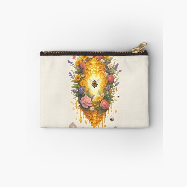 Item preview, Wildflower Honeycomb Bee Art for Nature Lovers designed and sold by owi-art.
