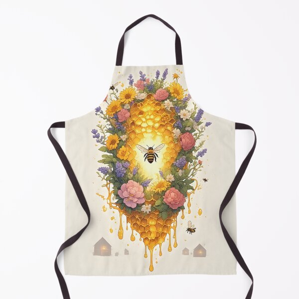 Item preview, Wildflower Honeycomb Bee Art for Nature Lovers designed and sold by owi-art.