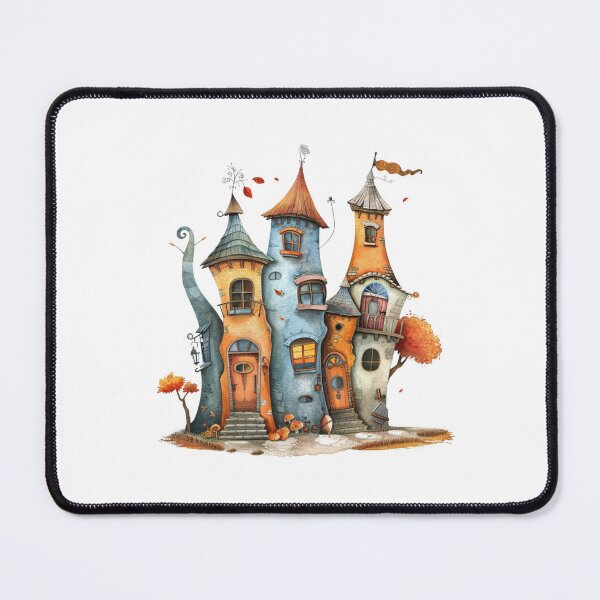 Item preview, Whimsical Fantasy Autumn Village Houses designed and sold by Gallory Hive.