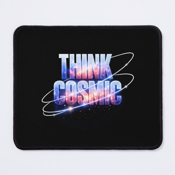 Item preview, THINK COSMIC - Galaxy Typography Poster with Orbit Lines designed and sold by MKreative Studio.