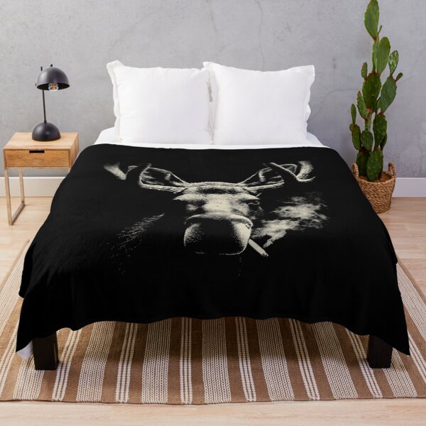Item preview, Dark Moose Smoking Cigarette Portrait designed and sold by k3rstman1.
