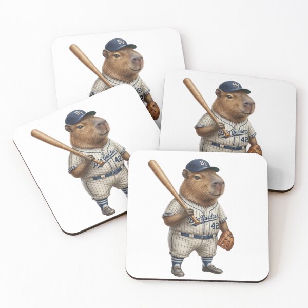 Item preview, Funny Capybara Baseball Player – Cute Capybara Sports Mascot designed and sold by HubCreates.