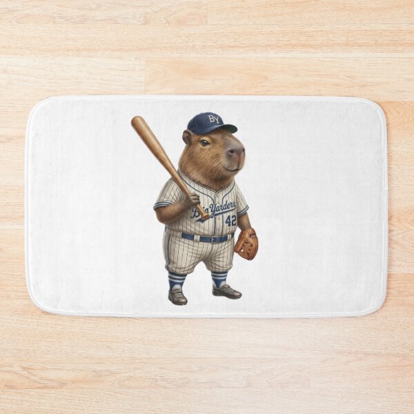Item preview, Funny Capybara Baseball Player – Cute Capybara Sports Mascot designed and sold by HubCreates.