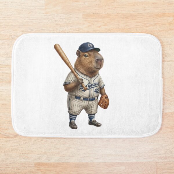 Artikelvorschau, Lustiger Capybara-Baseballspieler – Niedliches Capybara-Sportmaskottchen entworfen und verkauft von HubCreates.