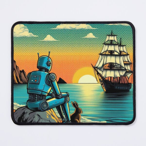 Item preview, Robot and Bunny – Sunset Adventure Design designed and sold by Dogandesighn.