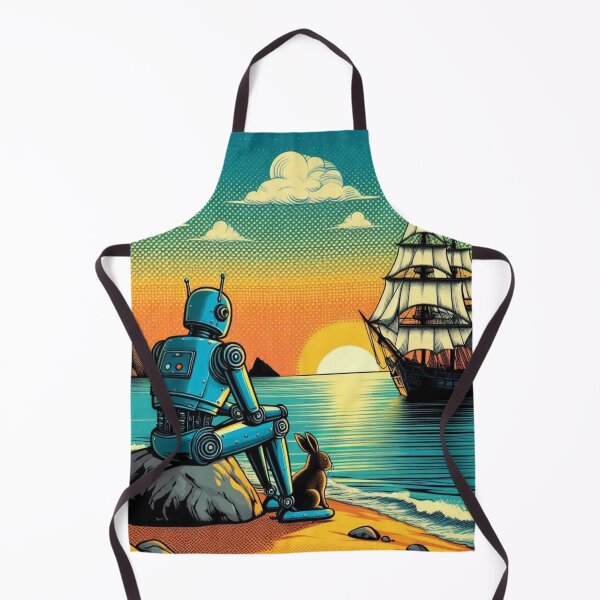 Item preview, Robot and Bunny – Sunset Adventure Design designed and sold by Dogandesighn.
