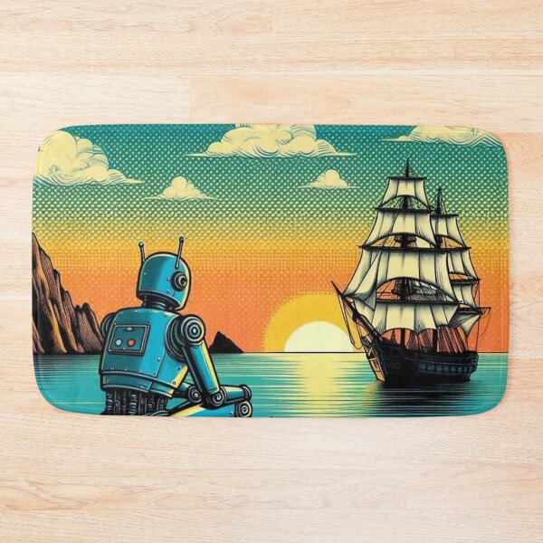 Item preview, Robot and Bunny – Sunset Adventure Design designed and sold by Dogandesighn.