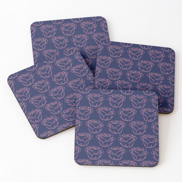 Item preview, pink and blue pretty roses floral pattern designed and sold by winterpumpkin.