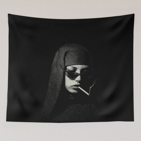 Item preview, Edgy Nun Smoking Cigarette Sunglasses Low Key designed and sold by k3rstman1.