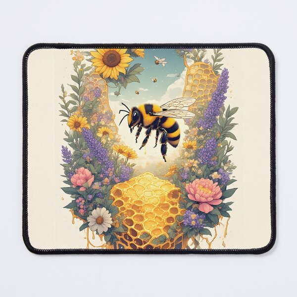 Item preview, Honeycomb Bee Floral Design for Bee Lovers designed and sold by owi-art.