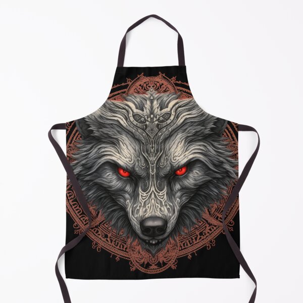 Item preview, Runed Demon Wolf – Red-Eyed Tribal Sentinel designed and sold by Daagath.