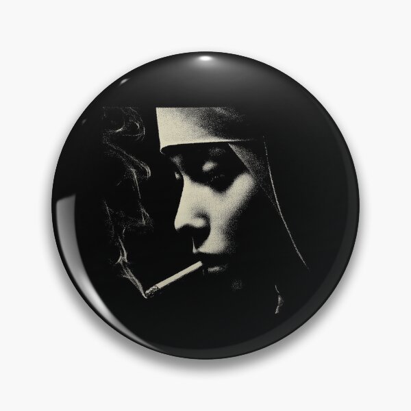 Item preview, Nun Smoking Cigarette Low Key Halftone designed and sold by k3rstman1.