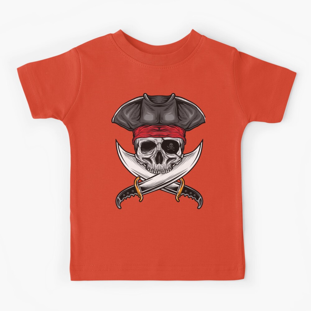 Skull Pirate Cartoon ship boat one eyed' Unisex Premium T-Shirt