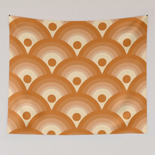 Item preview, Retro Geometric Gradient Pattern  -  Warm brown and Beige designed and sold by JMgraphic.