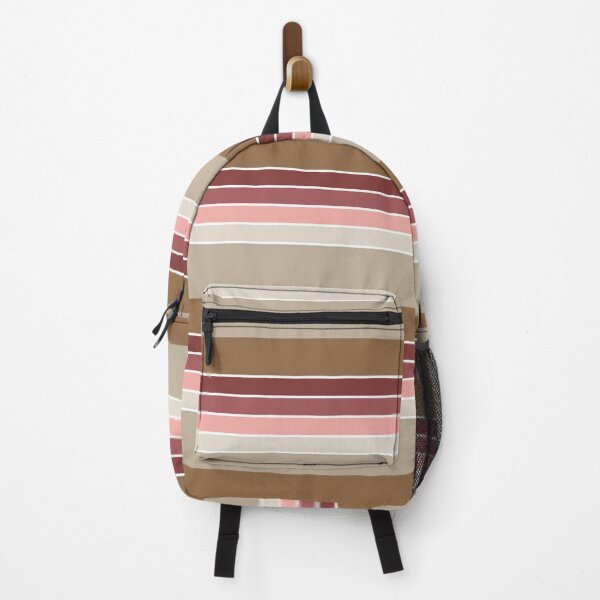 Item preview, Aesthetic Retro Stripes | Brown and Coral designed and sold by ApricityPhrases.